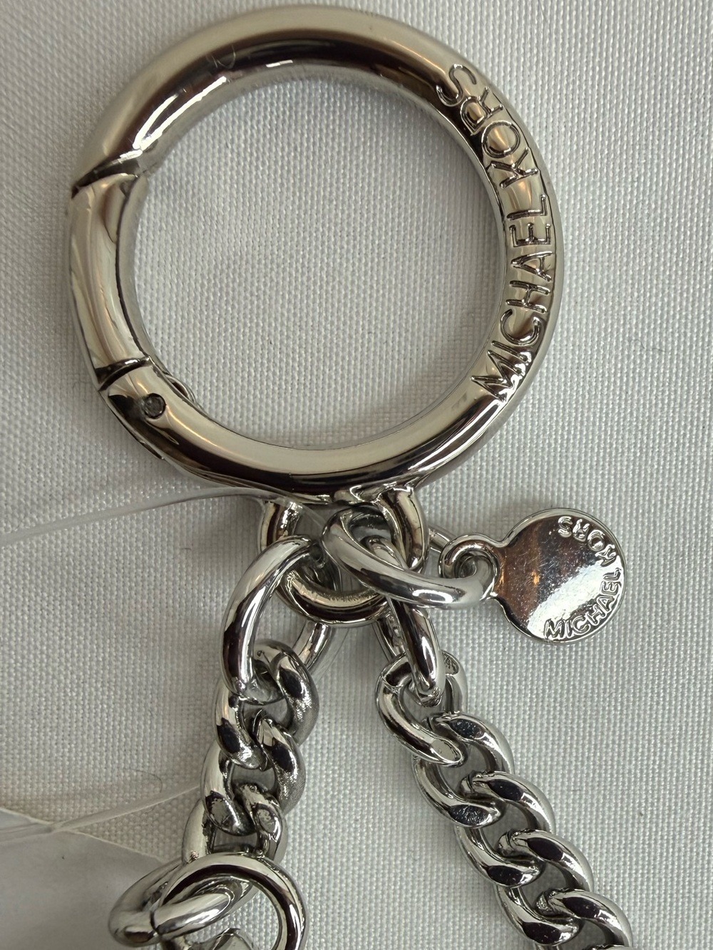 MICHAEL MICHAEL KORS KEY CHARM PYRAMID STUD TASSELS LEATHER - Picture 4 of 6
